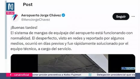 ¡El colmo! Colapsaron las fajas transportadoras de maletas del aeropuerto Jorge Chávez