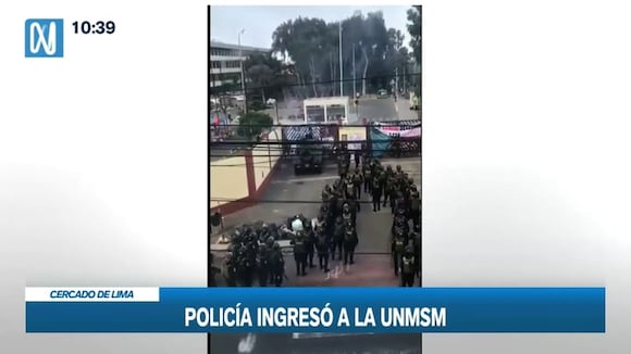 TROME - San Marcos: Así quedó la puerta 3 de la universidad tras ingreso de tanqueta