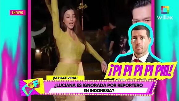 TROME - Luciana Fuster sufre desaire por periodista de Bali: la dejó con la palabra en la boca
