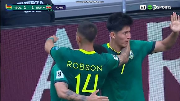 Gol de Moisés Paniagua para el 1-1 de Bolivia vs. Surinam. (Video: DSports)