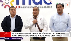 Gobierno emitiría en los próximos días radical regulación para ocupantes de motocicletas