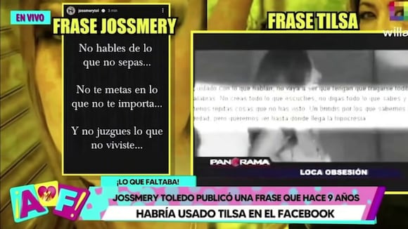 TROME - ¿Jossmery se inspiró en mensaje de Tilsa?: ‘Tombita’ lanza frase que ‘Tili’ escribió hace 9 años en Facebook