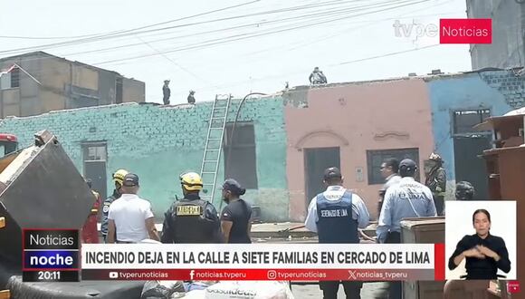 Incendio deja en la calle a siete familias