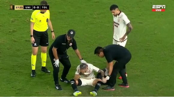 Héctor Fértoli sale entre lágrimas del campo por un tirón muscular (Video: ESPN)