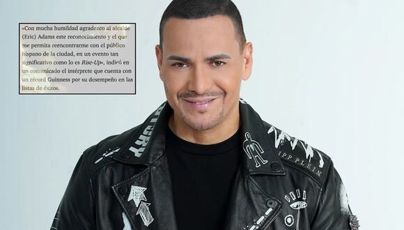 Victor Manuelle recibirá las llaves de la ciudad de Nueva York