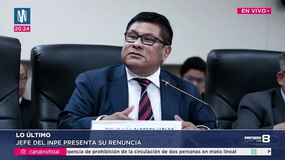 TROME | Iván Paredes presentó su renuncia a la presidencia del INPE (Canal N)