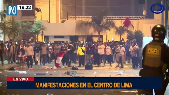 TROME | Enfrentamientos en el segundo día de protestas en Lima. (Canal N)