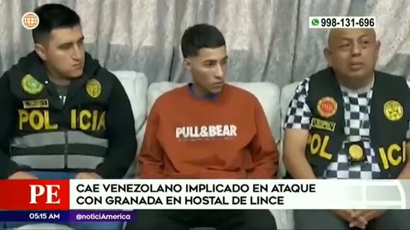 Policía capturó a extranjero implicado en ataque con granada en hostal de Lince