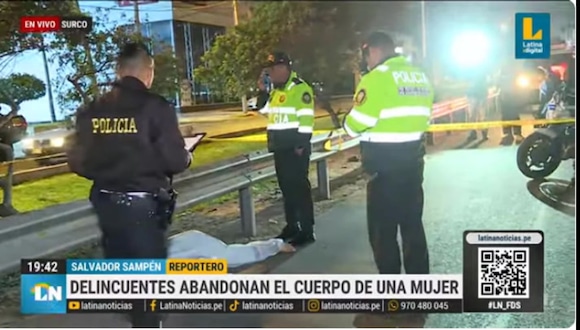 Trome | Asesinan a mujer y la arrojan en la Panamericana Sur en Surco (Latina)