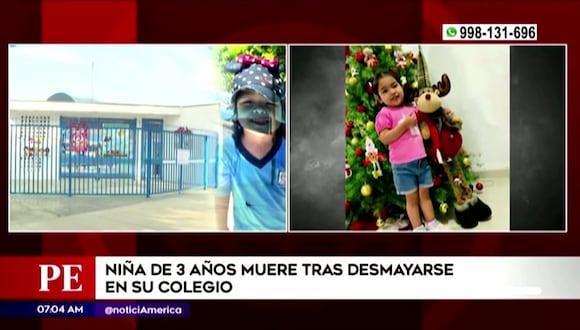 Niña de 3 años muere tras desmayarse en su colegio