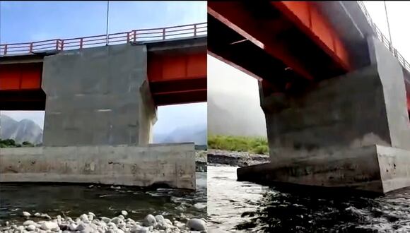 Cañete: Puente Concón tiene un año de construcción y está a punto de derrumbarse