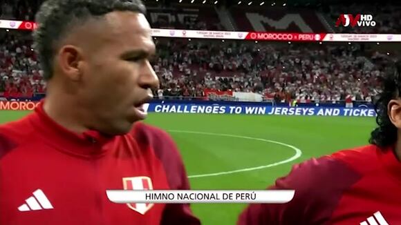 Jugadores de la selección peruana entonaron emotivamente el Himno Nacional ante Marruecos (Video: América TV)