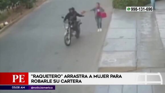 San Martín de Porres Raquetero arrastró a mujer para robarle su cartera