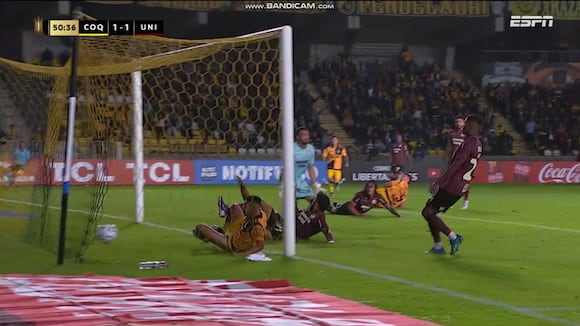 Gol de Guido Vadalá para el 1-1 de Coquimbo Unido vs. Universitario. (Video: ESPN)