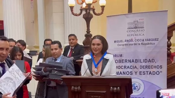 TROME - Génesis Tapia feliz por condecoración en el Congreso: “Agradecerle a Dios, se vienen más promesas”