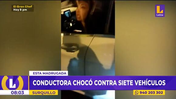 TROME - Conductora chocó contra siete vehículos