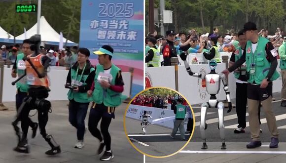 Robots participan en maratón