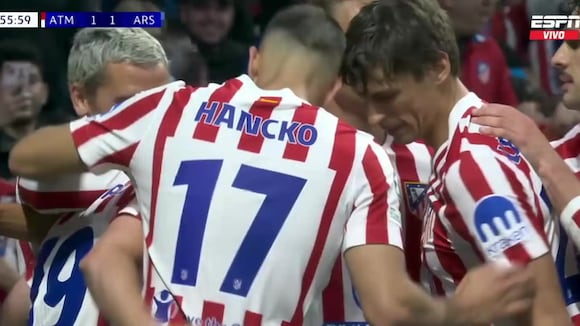 Gol Julián Álvarez, Atlético de Madrid 1-1 Arsenal (Video: ESPN)