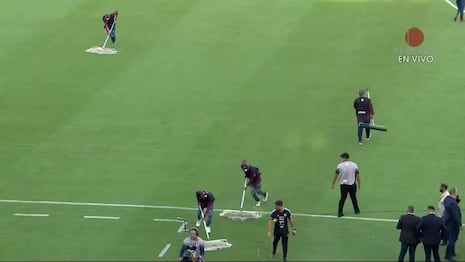 Duelo Argentina vs. Venezuela en Maturín sufrió un retraso por intensa lluvia | VIDEO