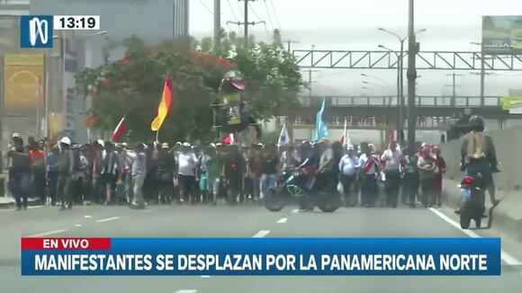 Toman la Panamericana Norte con rumbo al Centro de Lima