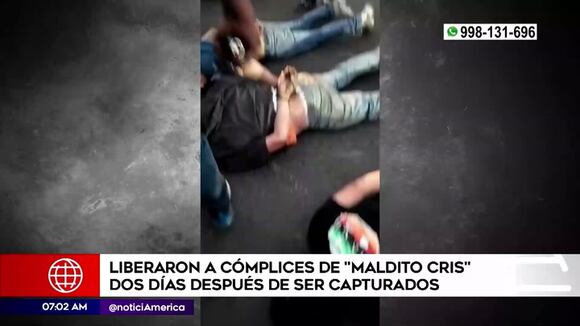 Liberan a cómplices de "Maldito Cris"
