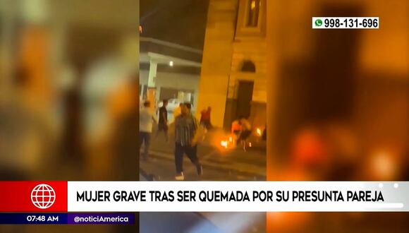 Queman viva a mujer en Cercado de Lima