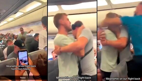 Turista británico intentó abrir la puerta de un avión en pleno vuelo, pero pasajeros se lo impidieron