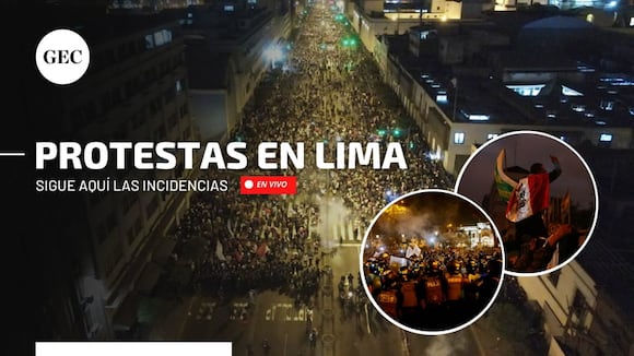 Protesta en Lima: manifestantes son dispersados luego de llegar a los exteriores del Congreso de la República