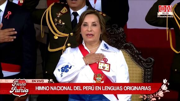 Himno Nacional en la Gran Parada Militar