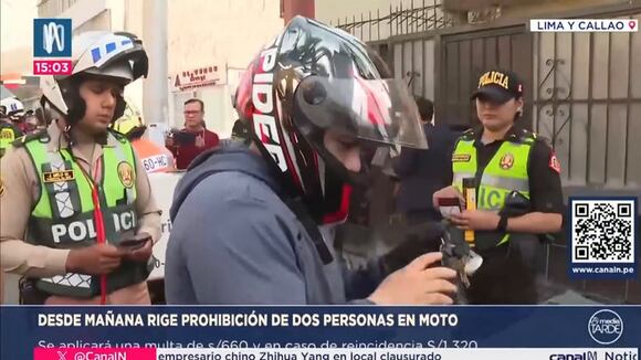 TROME | Se vienen multas para motociclistas que lleven pasajeros (Canal N)