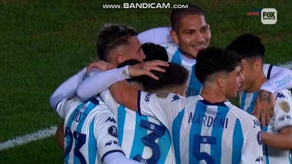 Paolo Guerrero brindó asistencia para el 4-0 de Racing vs. Ñublense. (Video: FOX Sports)