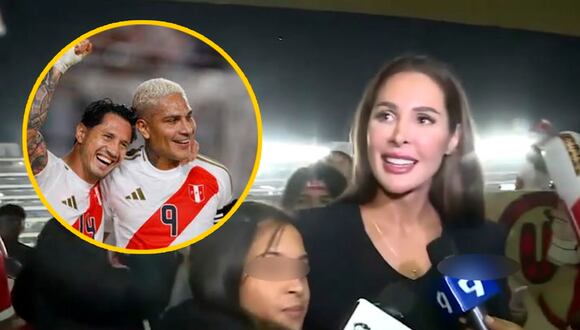 Ana Paula Consorte y su emoción tras el gol de Paolo Guerrero
