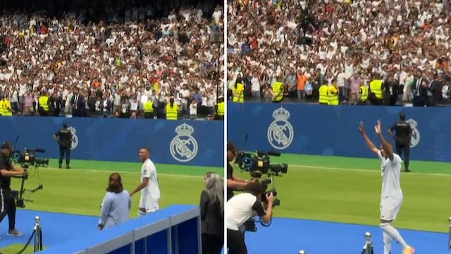 Mbappé fue presentado en el Real Madrid ante decenas de miles de seguidores