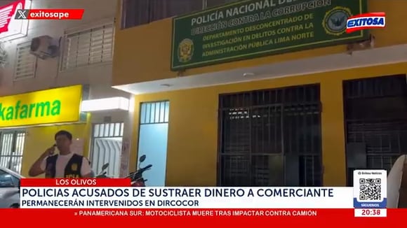 TROME - ¡Detienen a seis policías del Grupo Terna en Los Olivos! Son intervenidos por presunto robo de dinero a comerciante