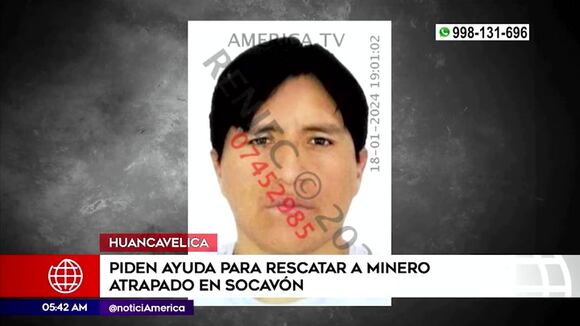 Huancavelica: Familia pide ayuda para rescatar a minero atrapado en socavón