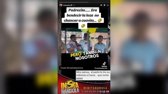 TROME - Cura le hace roche a Cueva en bendición de losa deportiva: “Las borracheras matan”