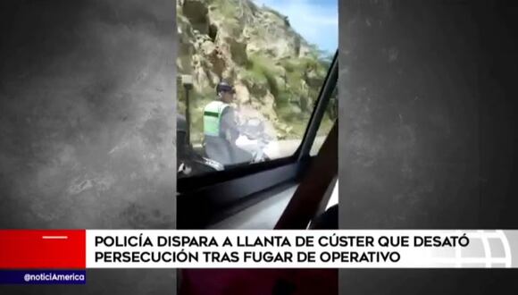 Policía disparó a llanta de cúster que escapó de operativo