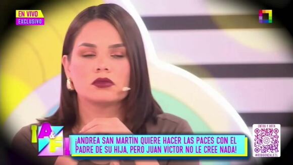 TROME - Juan Víctor, ex de Andrea San Martín, se defiende y niega ser ‘vago’: “Qué cínica puede ser”