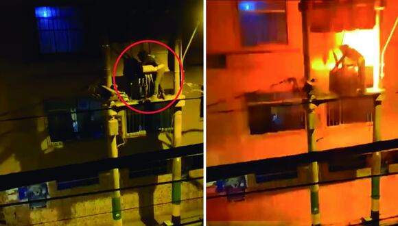 SMP: joven sube a poste para espantar palomas y recibe fuerte descarga eléctrica