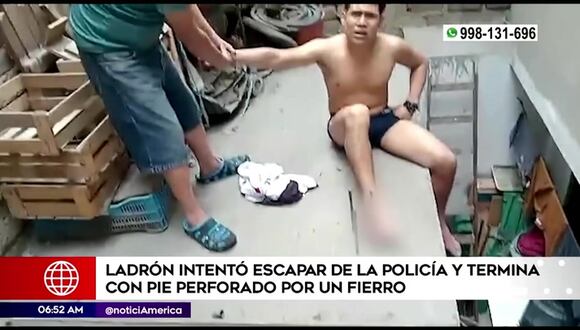 Ladrón queda herido cuando intento huir de policías