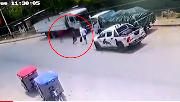 Cajamarca: conductor de camioneta embiste a ladrones