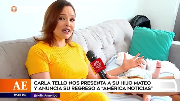 Carla Tello presenta a su hijo Mateo y anuncia su regreso a "América Noticias"