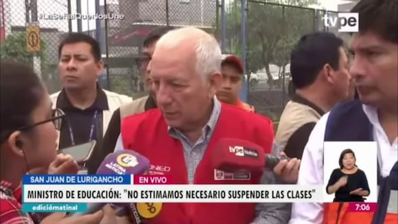 Declaraciones del Ministro De Educación