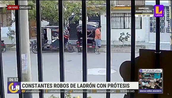 Constantes robos de ladrón con prótesis