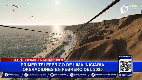 Municipalidad de Miraflores presentó cabina del primer teleférico hacia la Costa Verde. Video: Panamericana