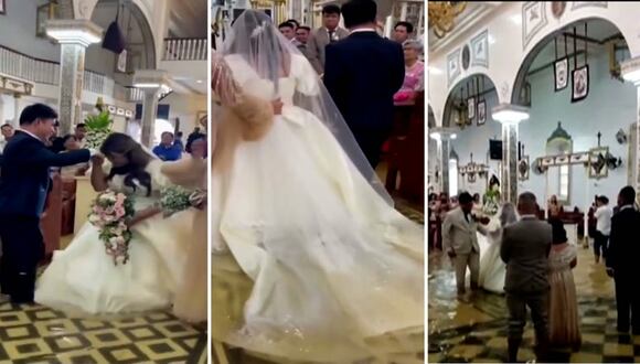 Video viral: novios inundados