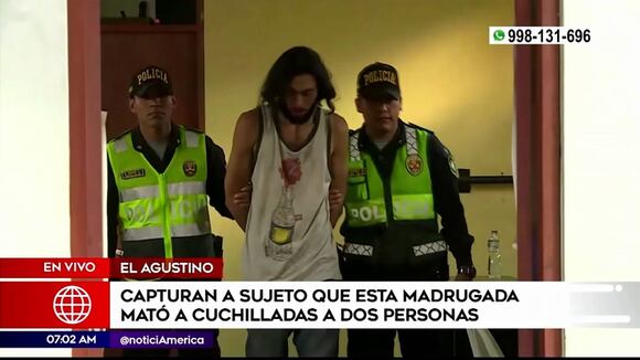 El Agustino: Capturan a sujeto que mató a cuchilladas a dos personas