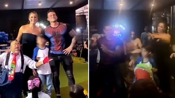 Karla Tarazona y Christian Domínguez se lucen bailando juntos en cumpleaños de su hijo