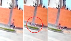 Impactante: mujer embarazada de mellizos cae por cable suelto en Surco