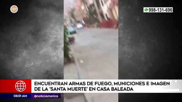 Comas: Encuentran armas de fuego, municiones e imagen de la santa muerte en casa baleada